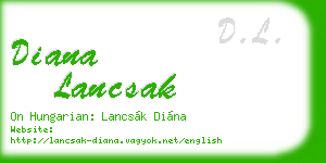 diana lancsak business card